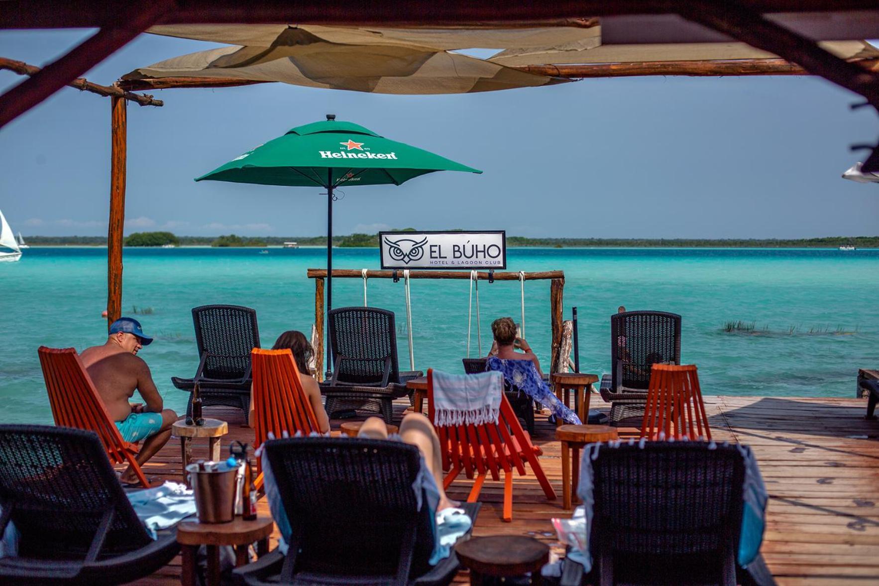 El Buho Lagoon Bacalar Exteriör bild
